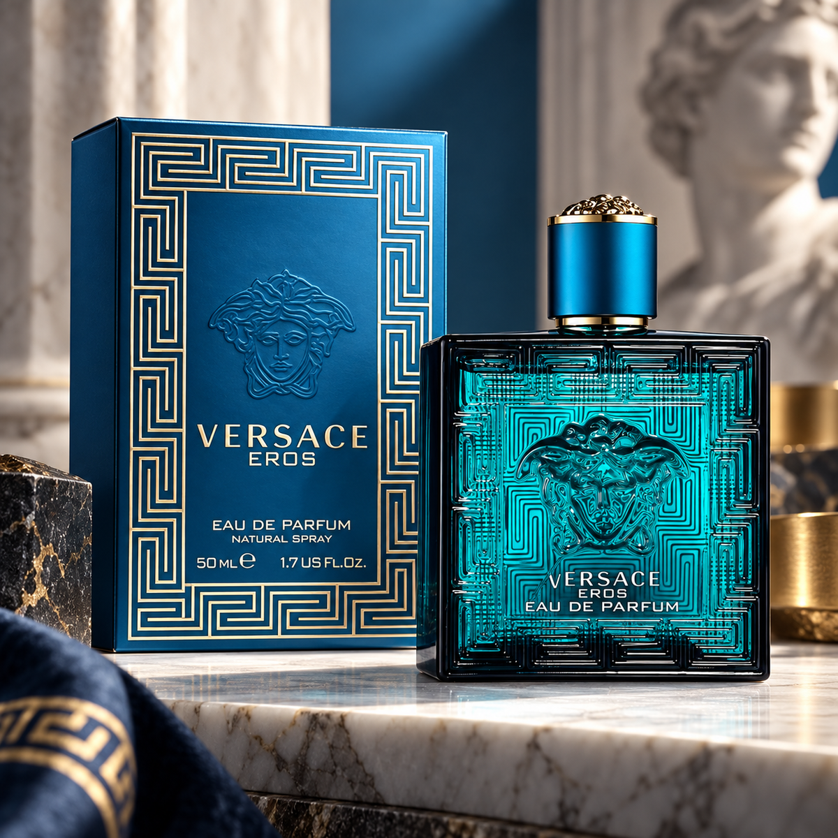 Versace Eros Eau de Parfum for Men, 1.7 Ounce