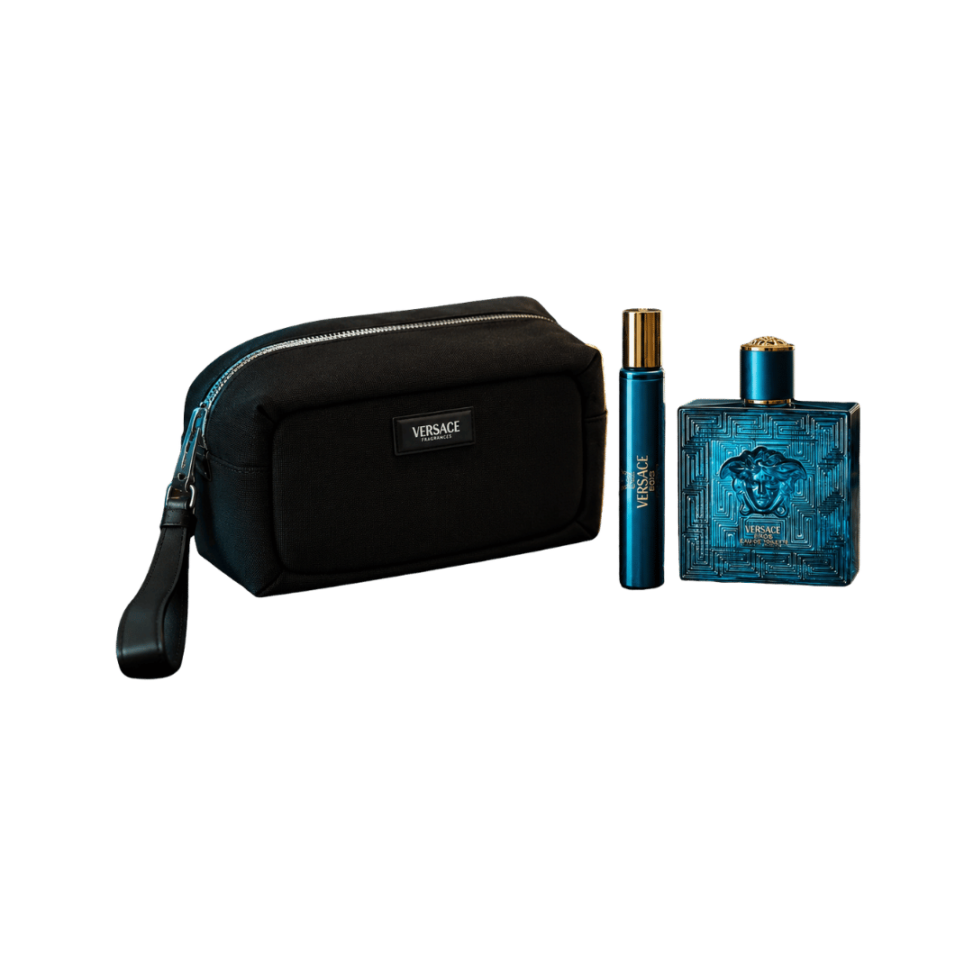 Versace Eros 3-Piece Gift Set for Men (with Branded Bag)