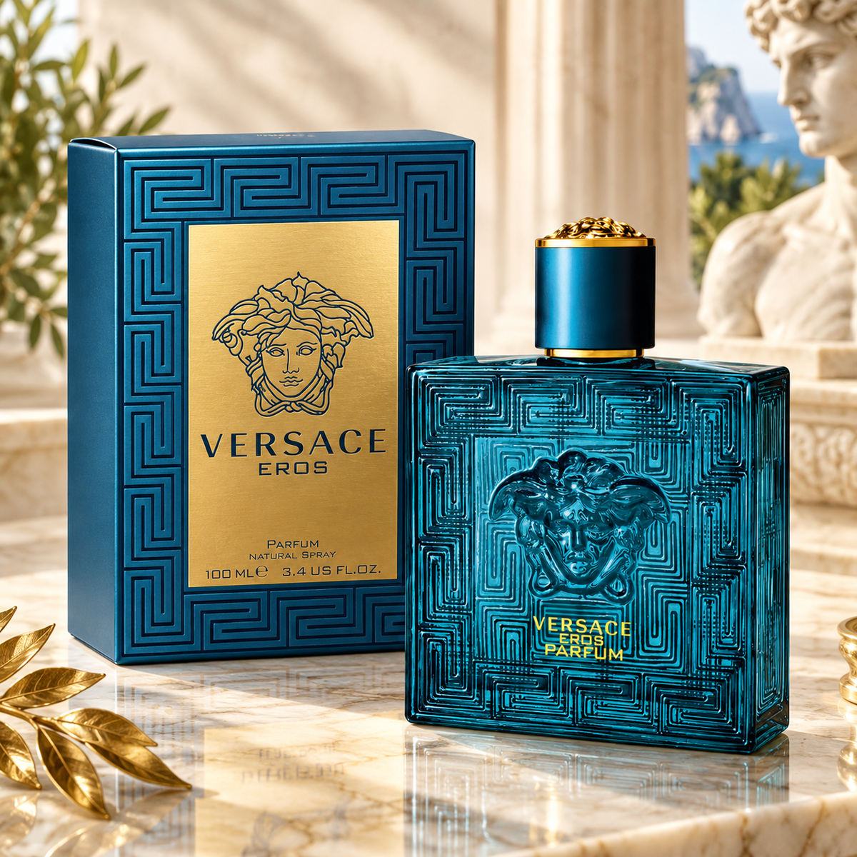Versace Eros Parfum for Men, 3.4 Ounce