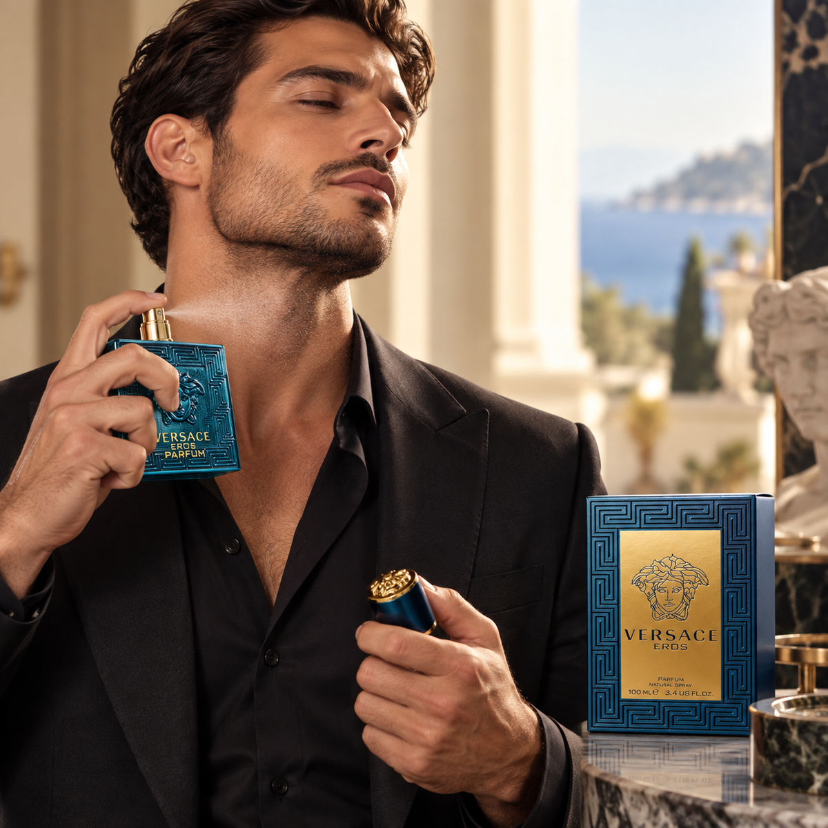 Versace Eros Parfum for Men, 3.4 Ounce