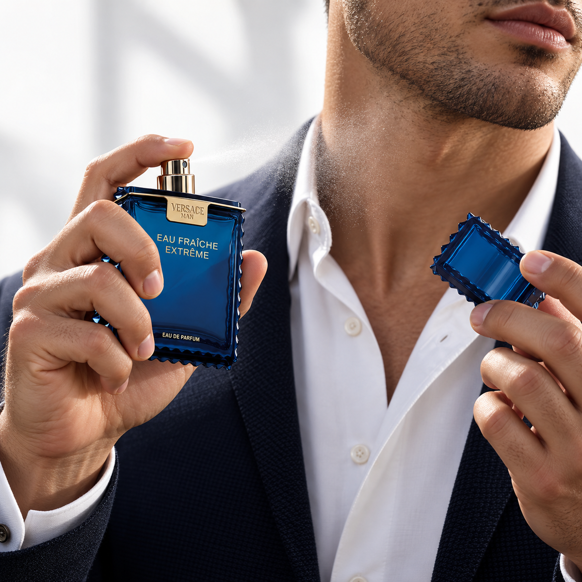 Versace Man Eau Fraiche Extreme Pour Homme Eau de Parfum for Men, 3.4 Ounce