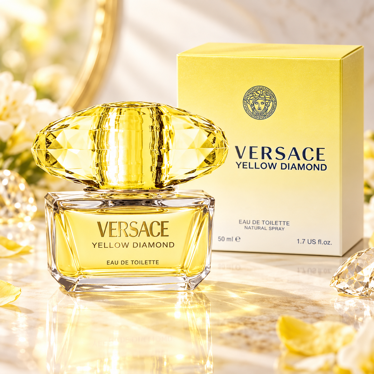 Versace Yellow Diamond Eau de Toilette for Women, 1.7 Ounce