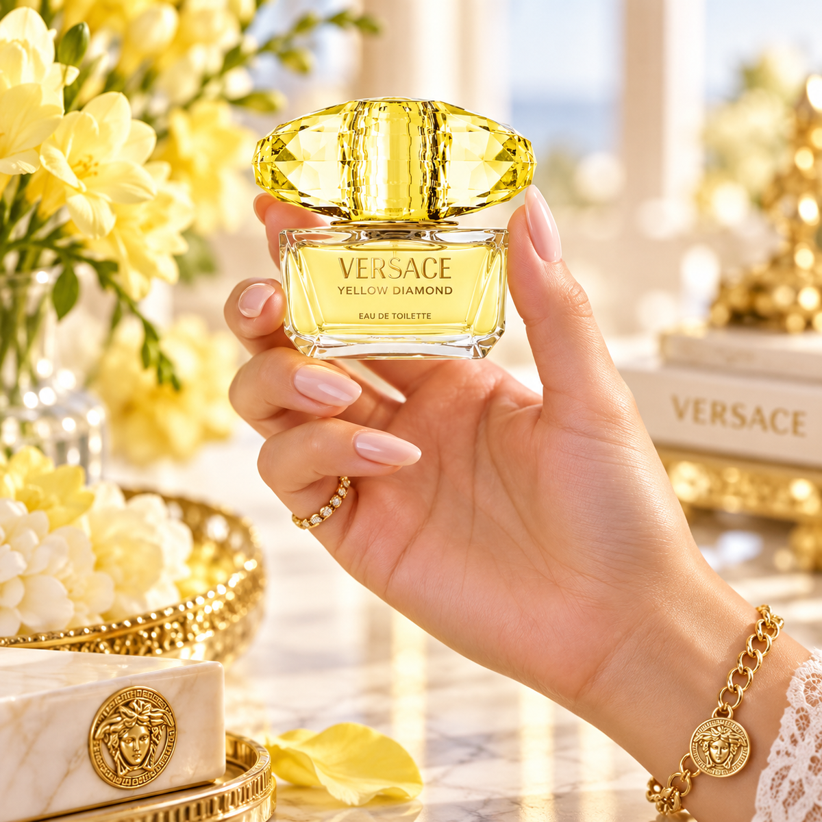 Versace Yellow Diamond Eau de Toilette for Women, 1.7 Ounce