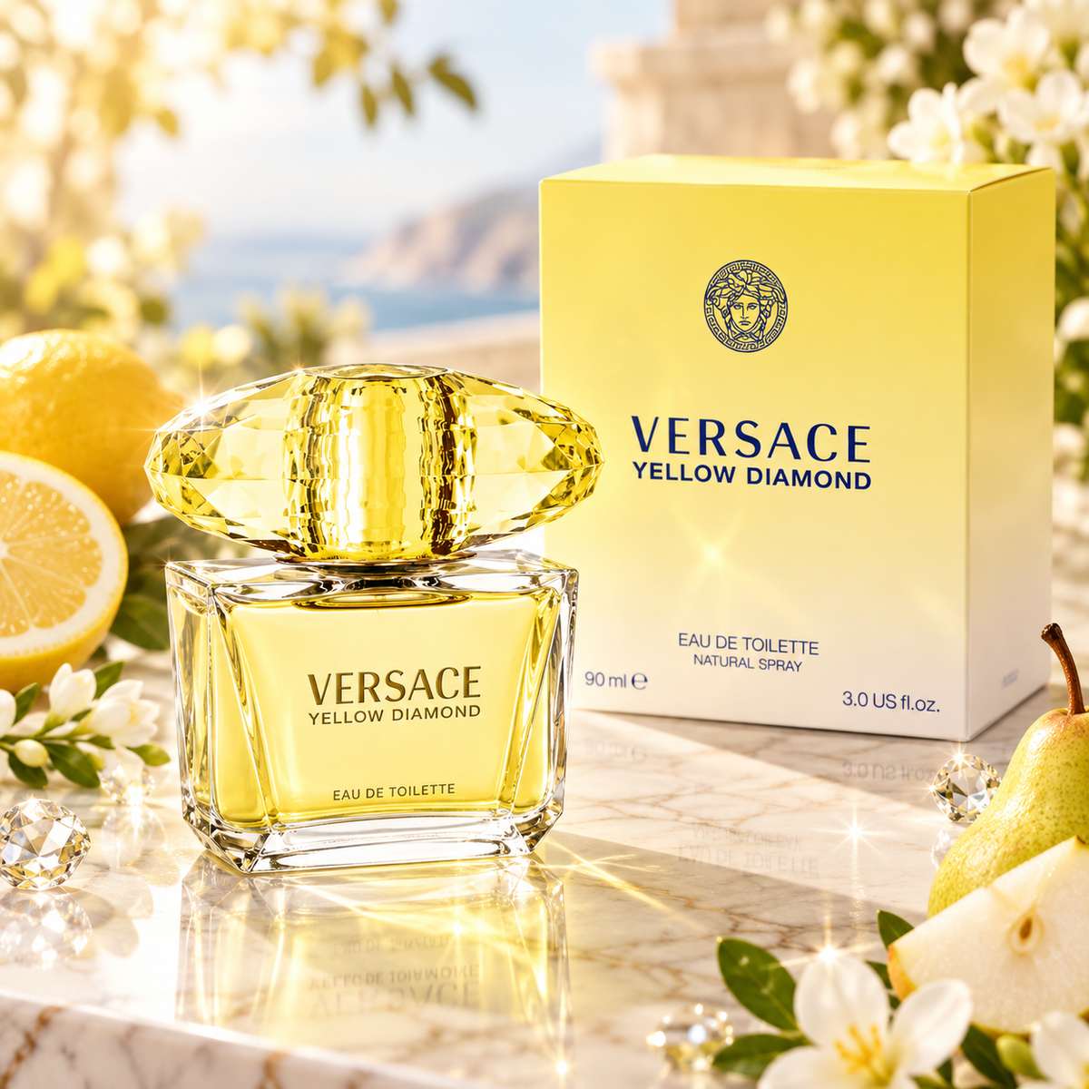 Versace Yellow Diamond Eau de Toilette for Women, 3.0 Ounce