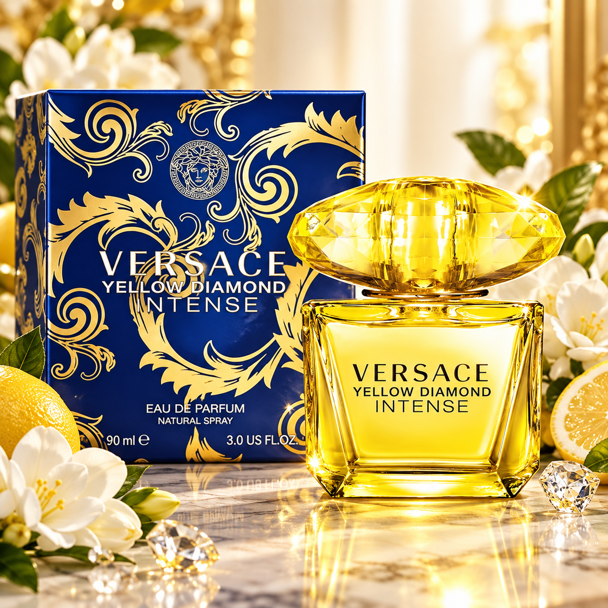 Versace Yellow Diamond Intense Eau de Parfum for Women, 3.0 Ounce