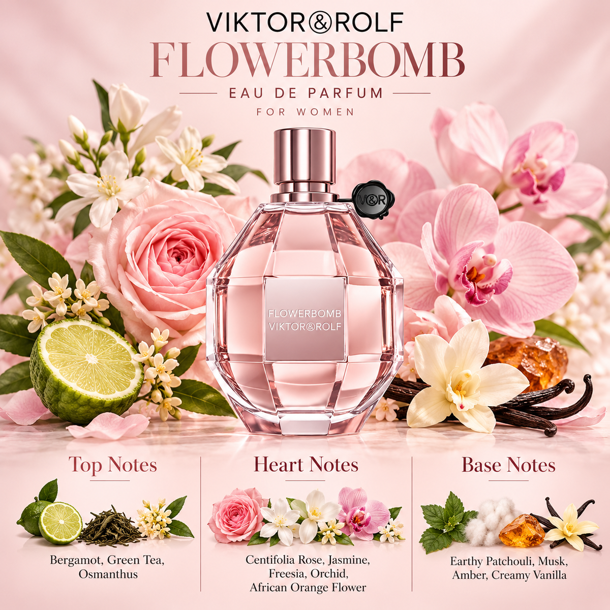 Viktor & Rolf Flowerbomb Eau de Parfum for Women 3.4 Ounce
