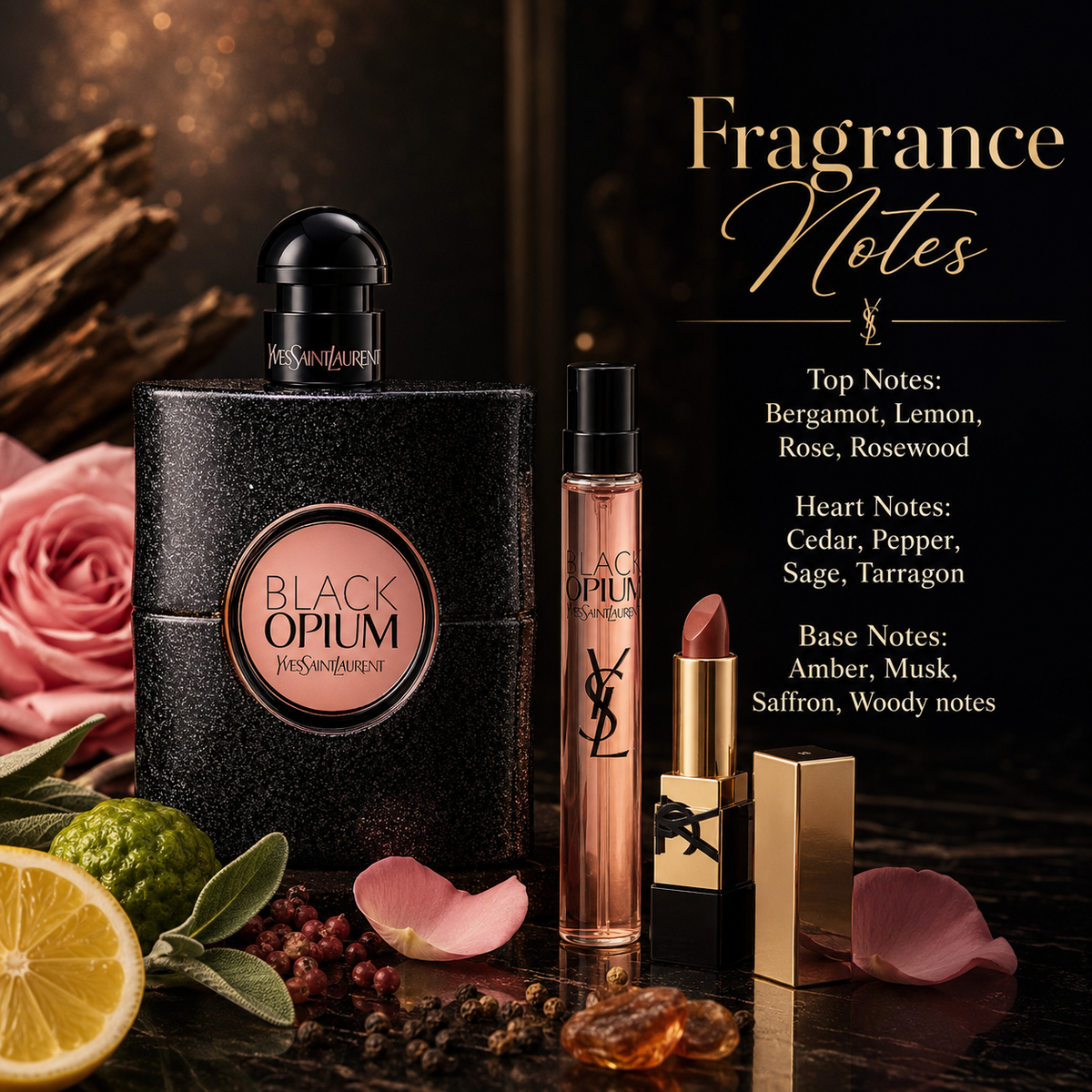 Yves Saint Laurent Black Opium 3-Piece Gift Set for Women