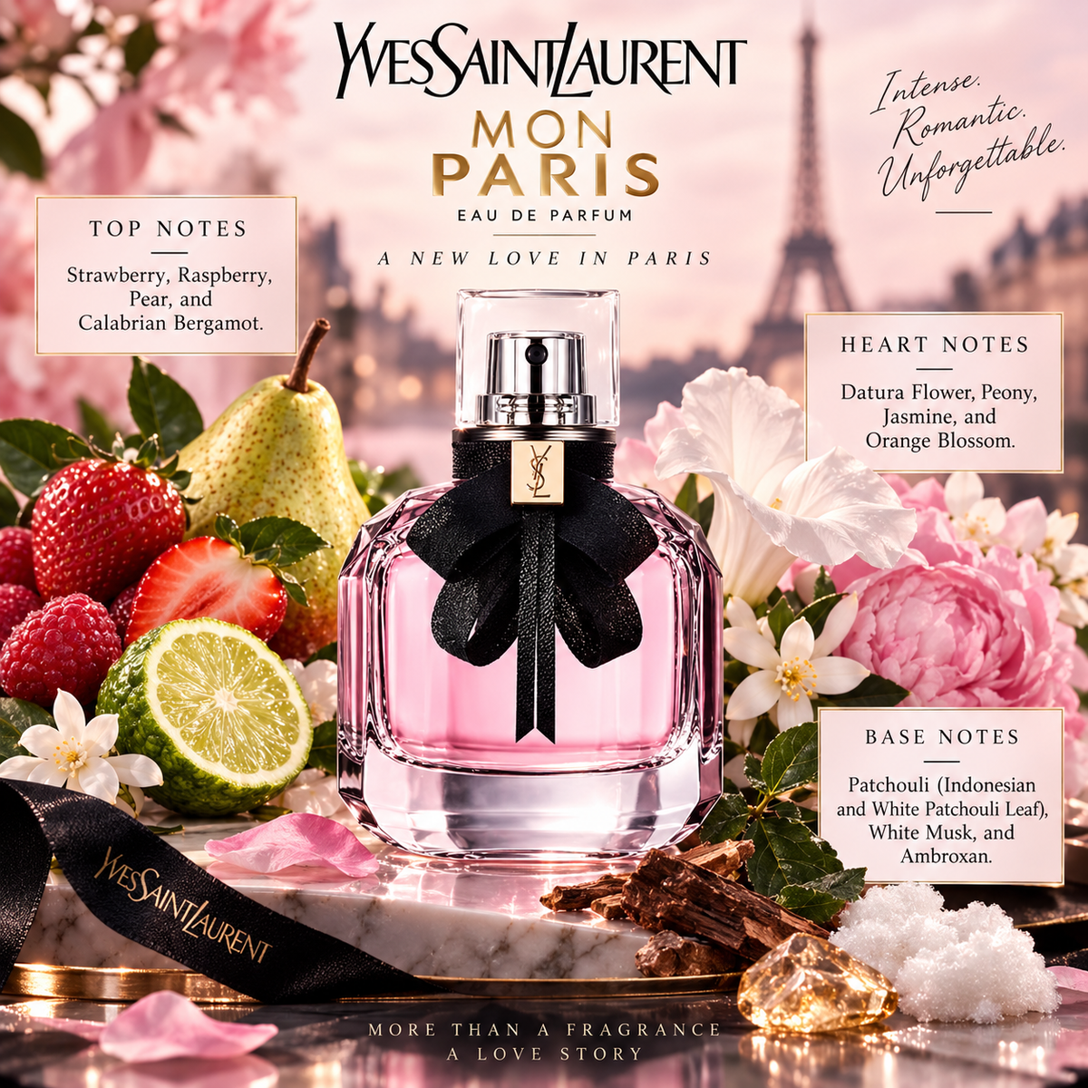 Yves Saint Laurent Mon Paris Eau de Parfum for Women 1.7 Ounce