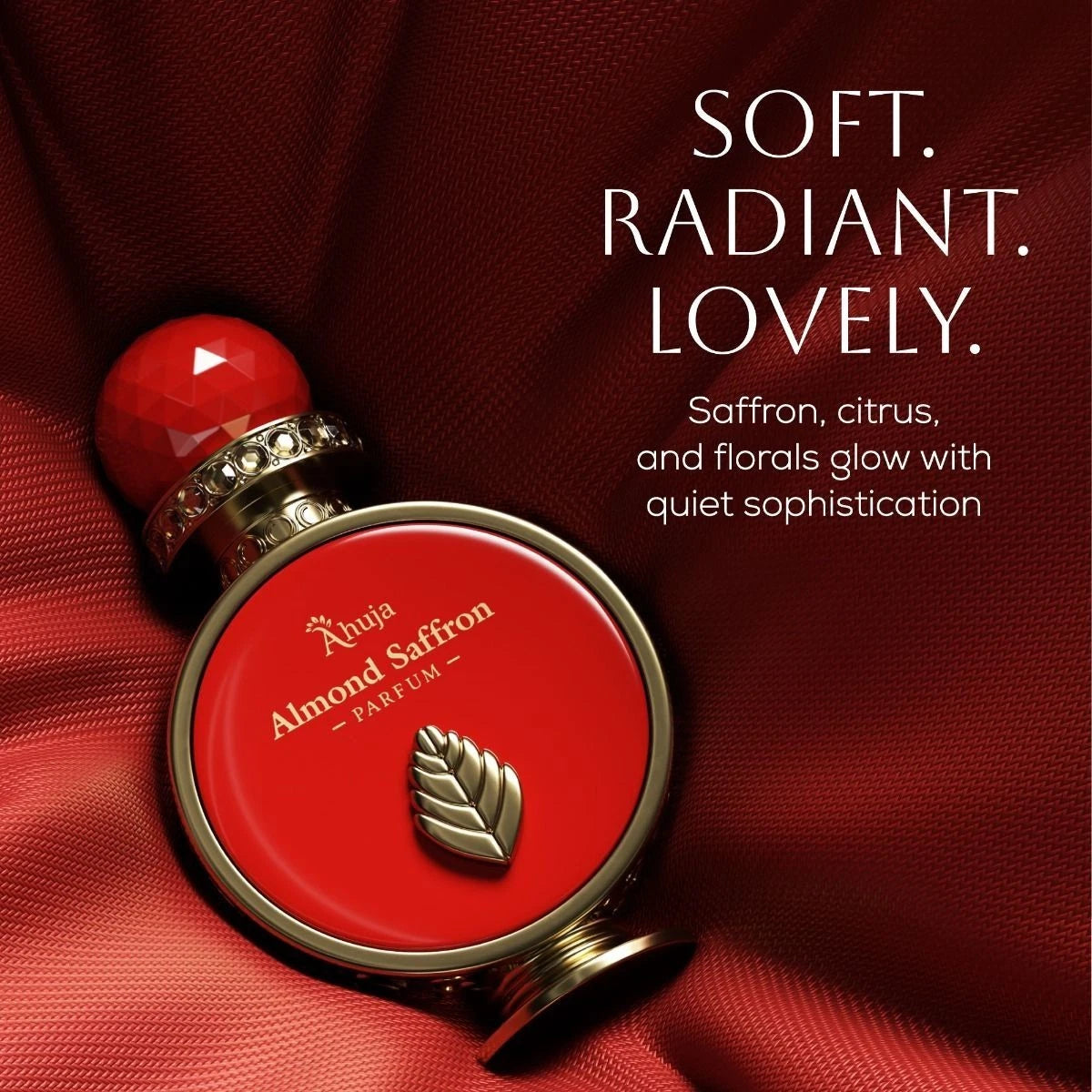 Ahuja Almond Saffron Eau de Parfum for Unisex 3.4 Ounce