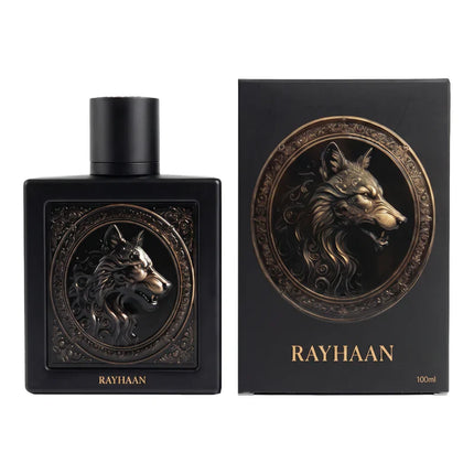 Rayhaan Wolf Eau de Parfum Spray for Men 3.4 Ounce