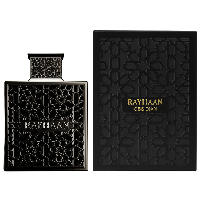 Rayhaan Obsidian Eau de Parfum Spray for Men 3.4 Ounce