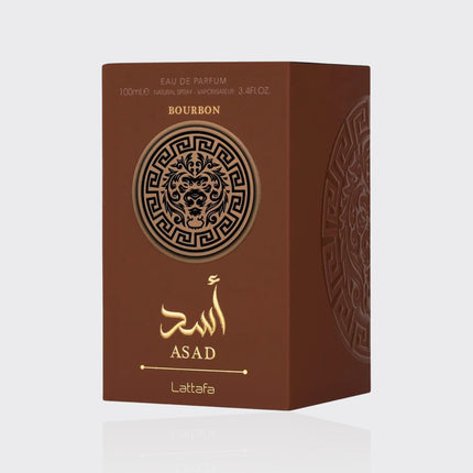 Lattafa Asad Bourbon for Unisex Eau de Parfum Spray, 3.4 Ounce