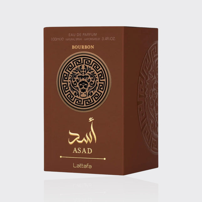 Lattafa Asad Bourbon for Unisex Eau de Parfum Spray, 3.4 Ounce