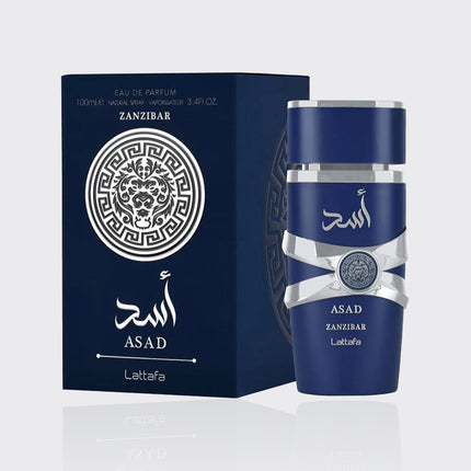Lattafa Asad Zanzibar for Men Eau de Parfum Spray - 3.4 Ounce