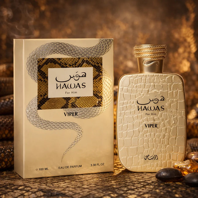Rasasi Hawas Viper Eau de Parfum Spray for Men 3.4 Ounce