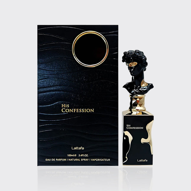 Lattafa His Confession for Men Eau de Parfum Spray, 3.4 Ounce / 100 Ml