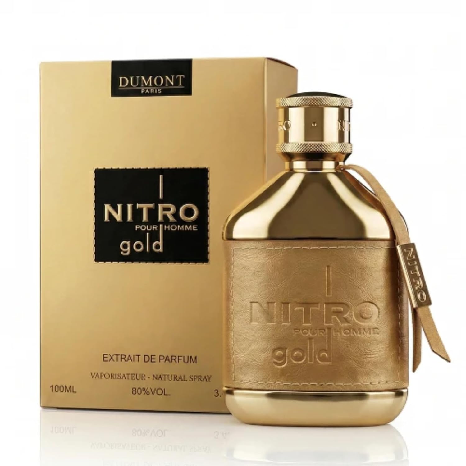 Dumont Nitro Gold Pour Homme Extrait De Parfum For Men 3.4 Ounce