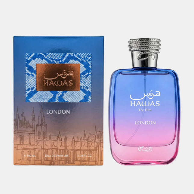 Rasasi Hawas London Eau de Parfum for Men 3.4 Ounce