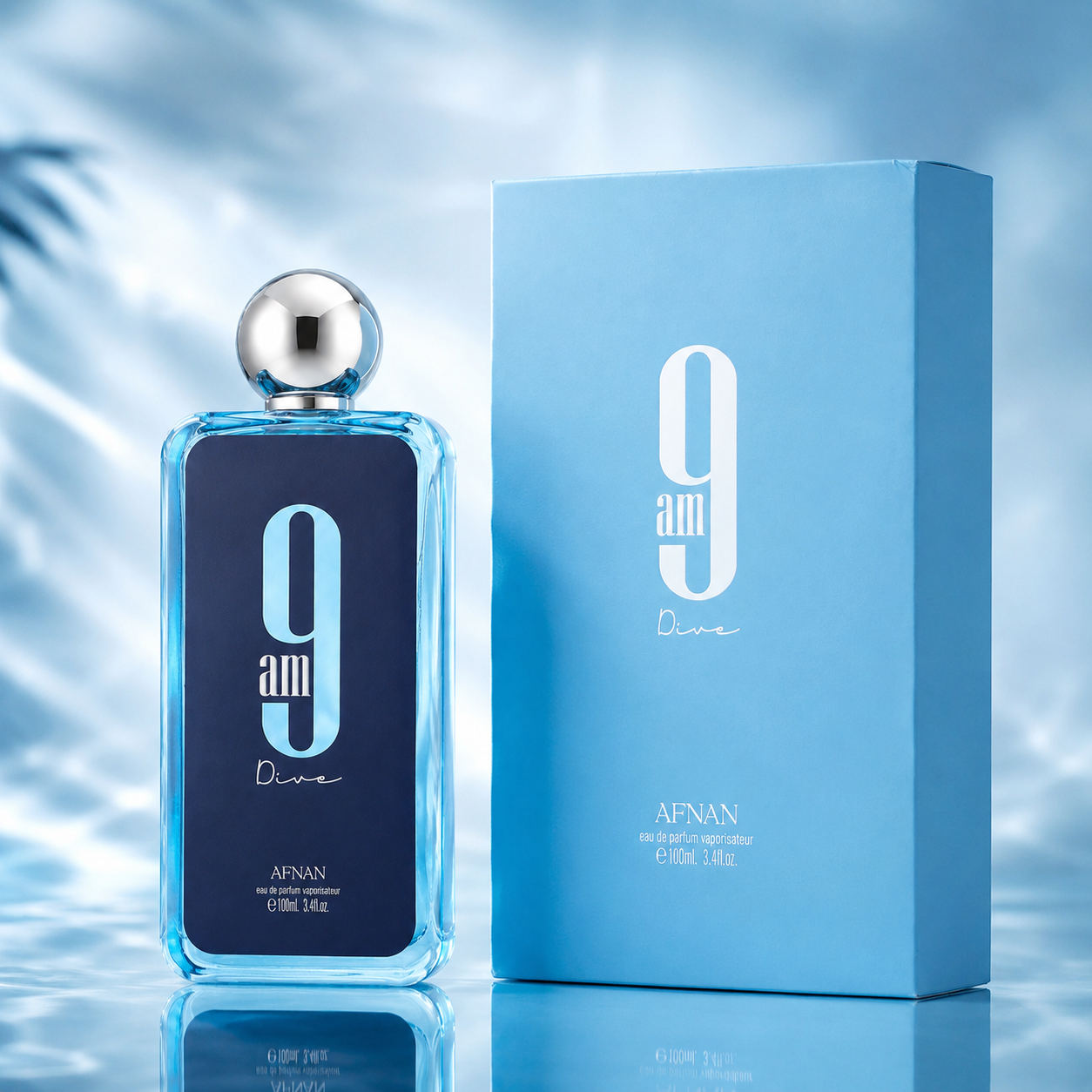 Afnan 9AM Dive Eau de Parfum Spray for Unisex, 3.4 Ounce