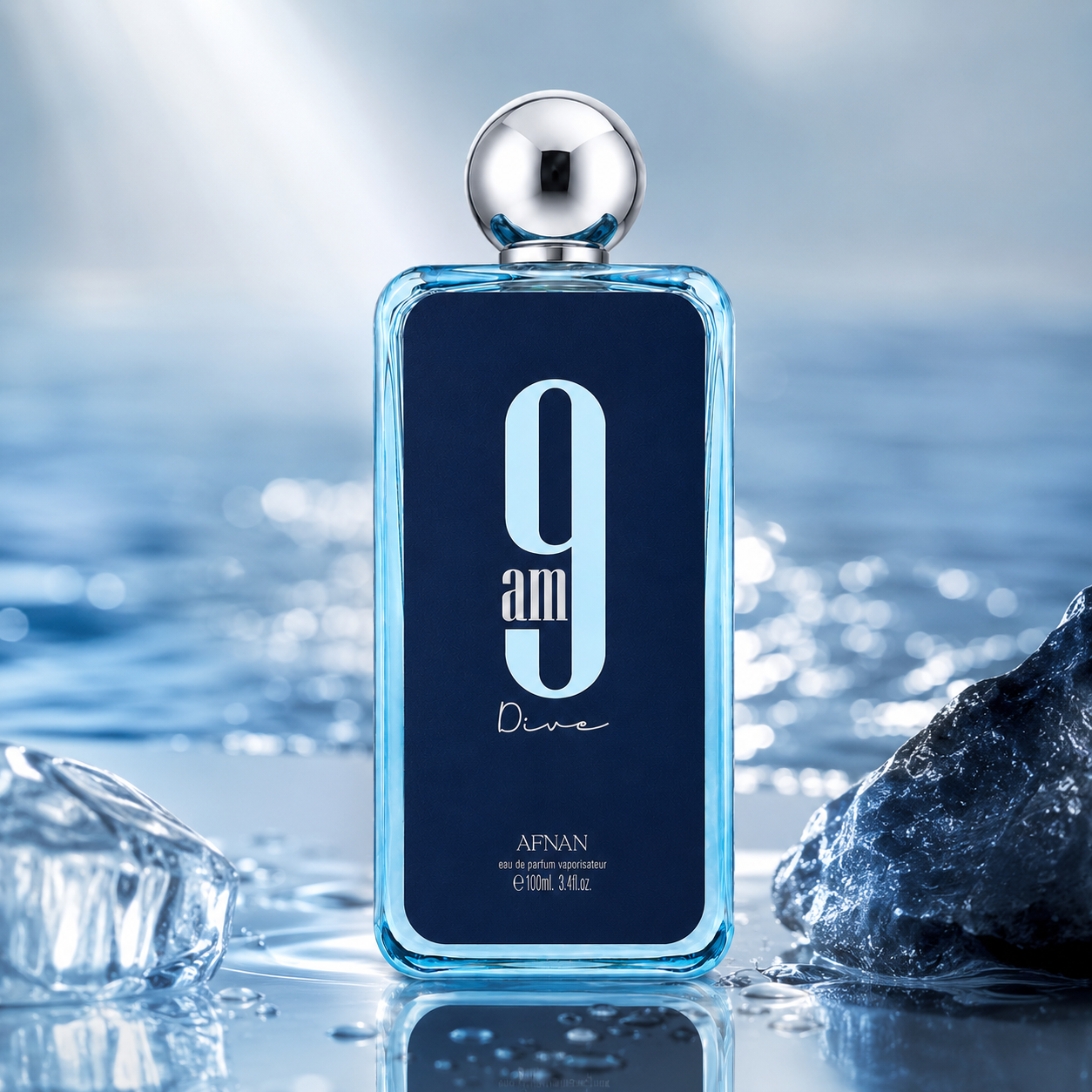 Afnan 9AM Dive Eau de Parfum Spray for Unisex, 3.4 Ounce