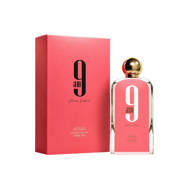Afnan 9 AM Pour Femme Eau De Parfum Spray For Women 3.4 Ounce