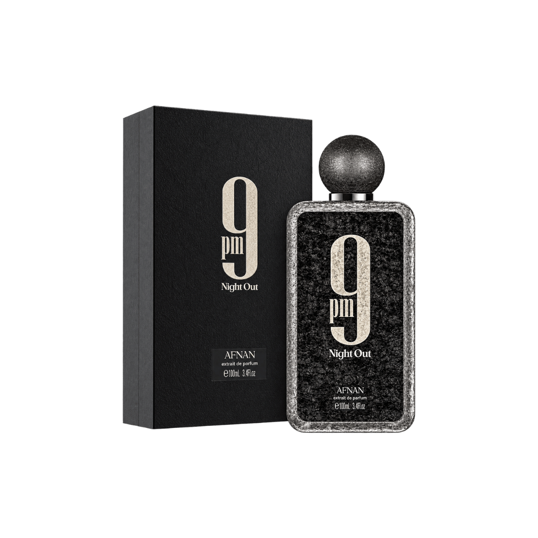 Afnan 9 PM Night Out Extrait de Parfum Spray For Unisex , 3.4 Ounce
