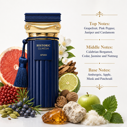 Afnan Historic Olmeda Eau De Parfum Spray for Men 3.4 Ounce