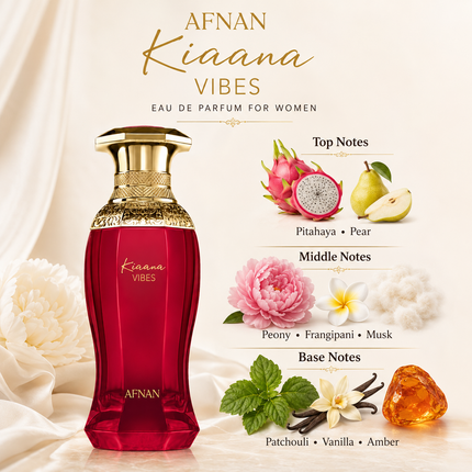 Afnan Kiaana Vibes Eau De Parfum for Women 3.4 Ounce