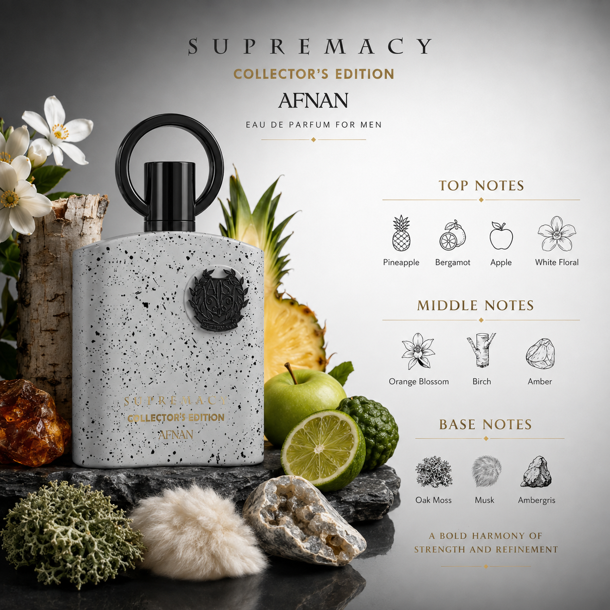 Afnan Supremacy Collector's Edition Eau De Parfum Spray For Men 3.4 Ounce