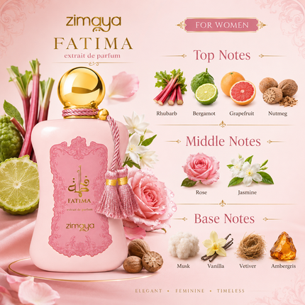 Afnan Zimaya Fatima for Women Eau de Parfum Spray, 3.4 Ounce