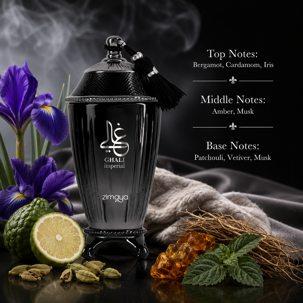 Zimaya Ghali Imperial Eau de Parfum Spray For Men, 3.4 Ounce