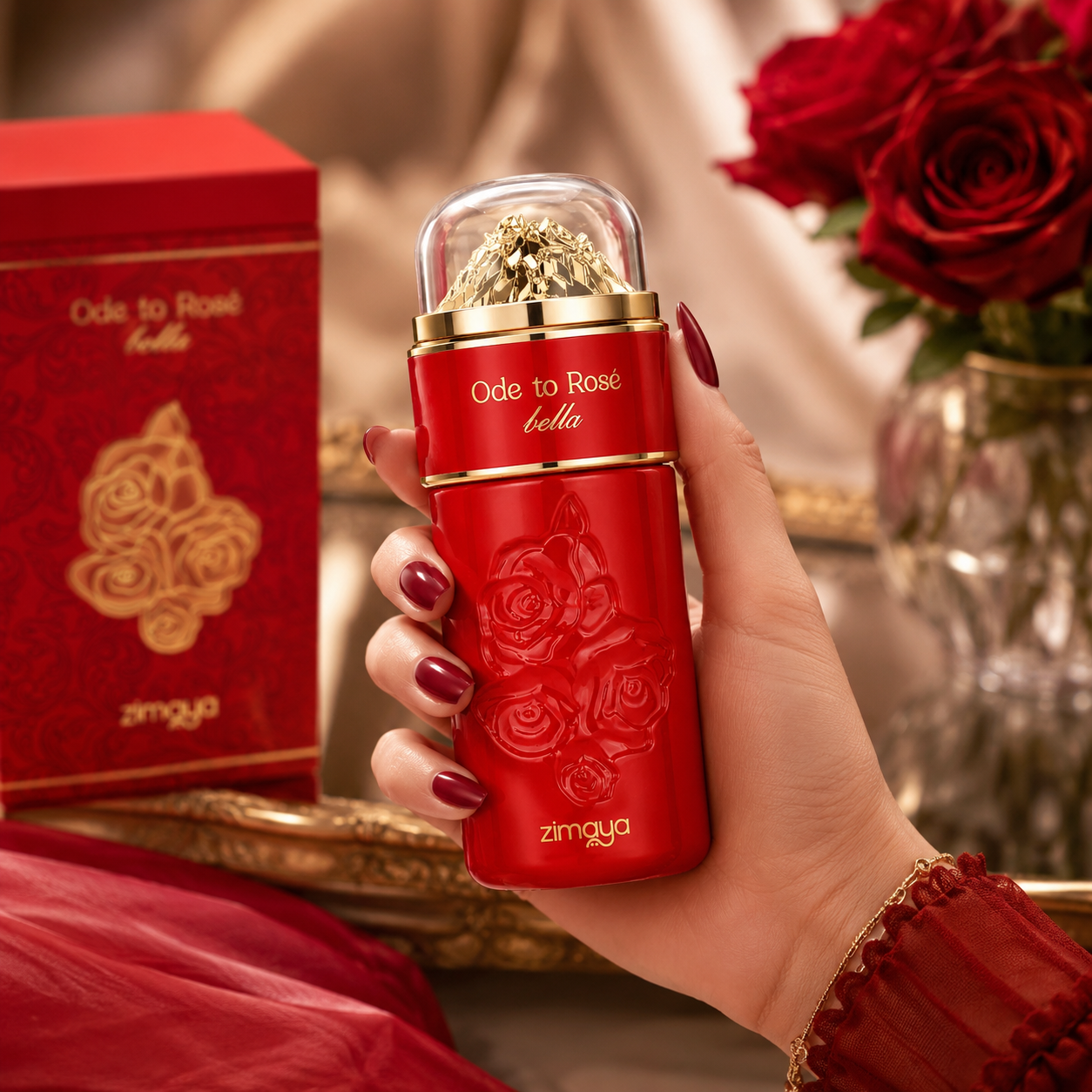 Zimaya Ode to Rose Bella Eau de Parfum Spray For Women, 3.4 Ounce