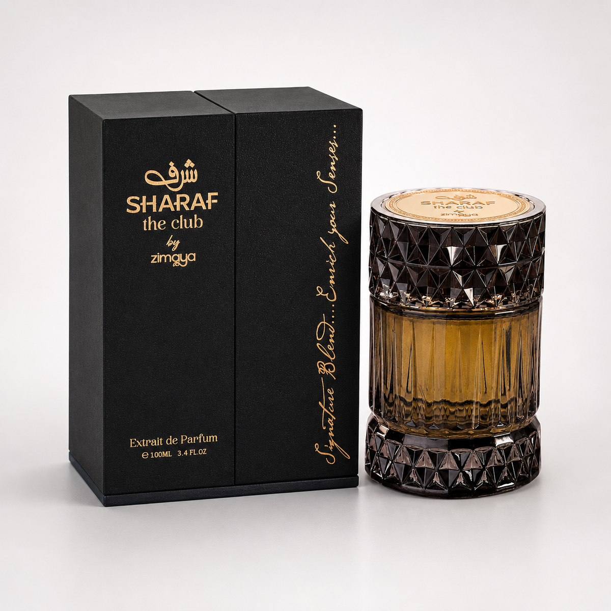 Afnan Zimaya Sharaf The Club unisex fragrance styled with Pineapple, Orange Blossom and Oakmoss accents