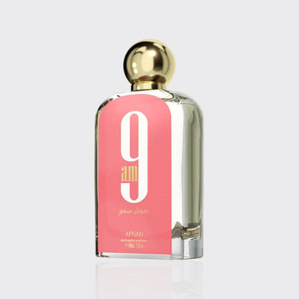 Afnan 9 AM Pour Femme Eau De Parfum Spray For Women 3.4 Ounce