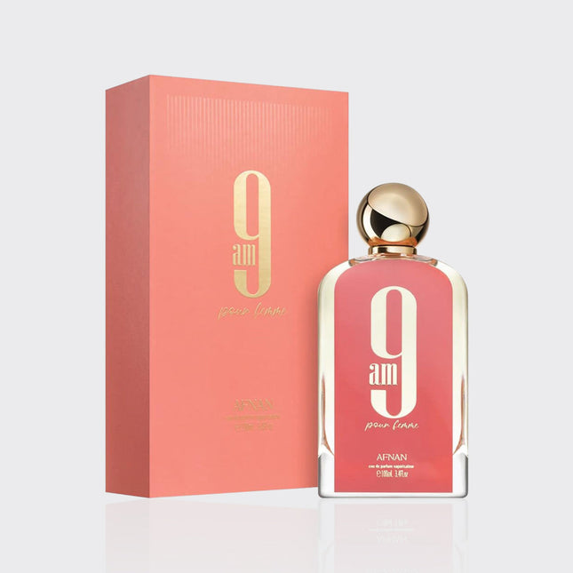 Afnan 9 AM Pour Femme Eau De Parfum Spray For Women 3.4 Ounce