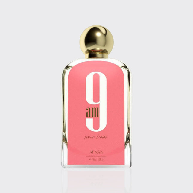 Afnan 9 AM Pour Femme Eau De Parfum Spray For Women 3.4 Ounce