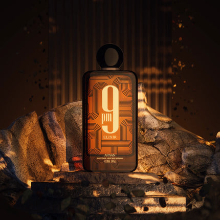 Afnan 9 PM Elixir Unisex Extrait de Parfum, 3.4 Oz