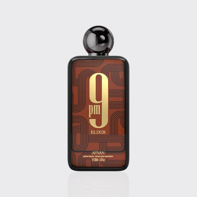 Afnan 9 PM Elixir Unisex Extrait de Parfum, 3.4 Oz