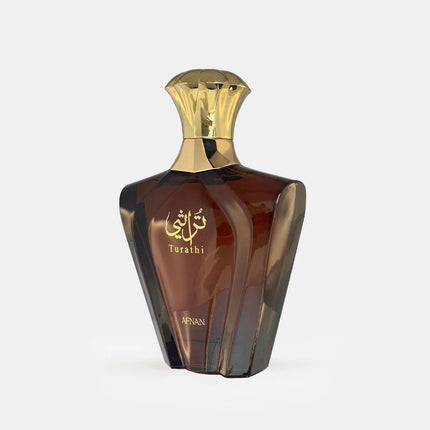 Afnan Turathi Brown Eau de Parfum Spray for Men, 3.0 Ounce