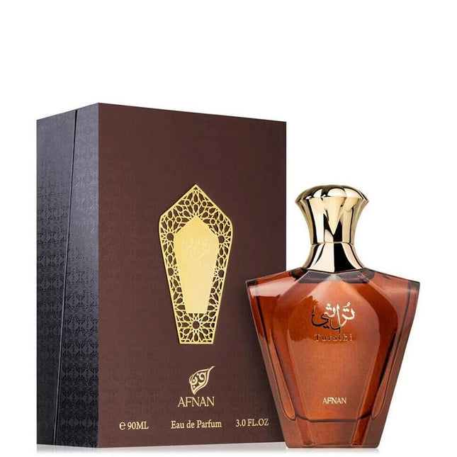 Afnan Turathi Brown Eau de Parfum Spray for Men, 3.0 Ounce