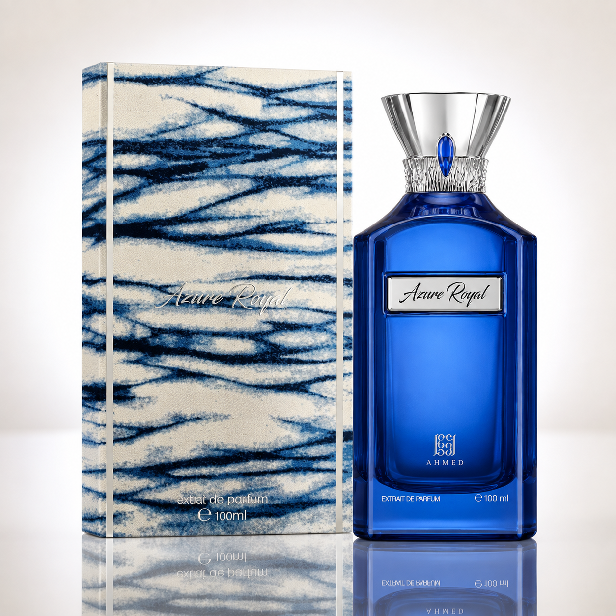 Ahmed Al Maghribi Azure Royal Eau de Parfum Spray for Unisex, 3.4 Ounce