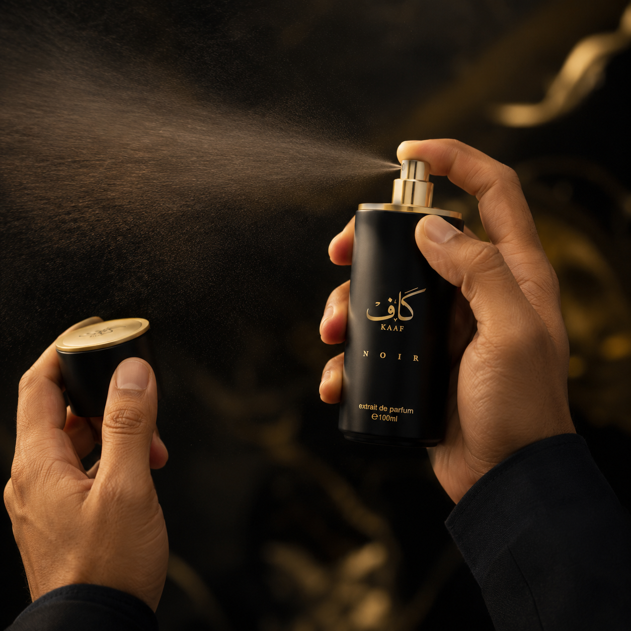 Ahmed Al Maghribi Kaaf Noir Extrait de Parfum Spray for Unisex, 3.4 Ounce