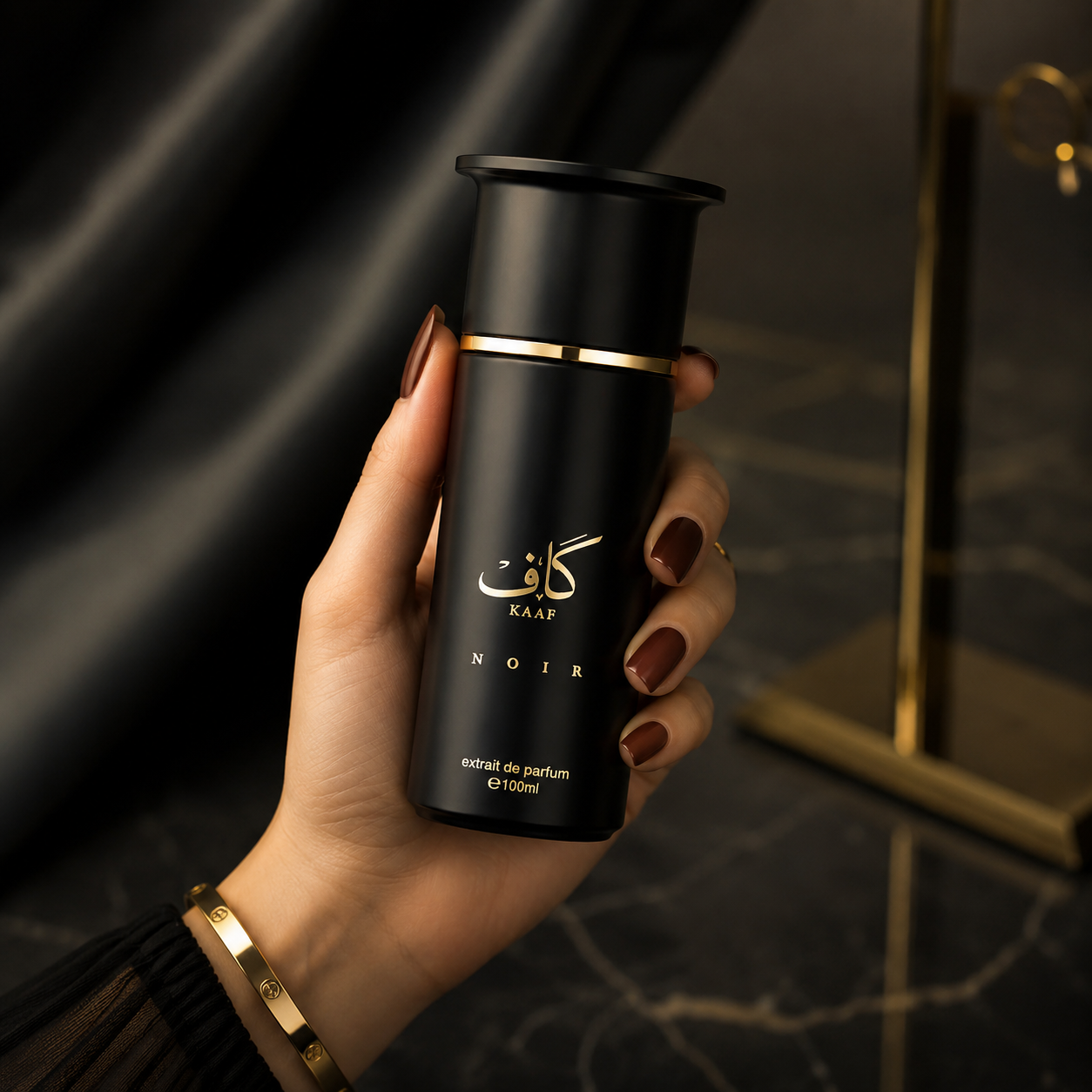 Ahmed Al Maghribi Kaaf Noir Extrait de Parfum Spray for Unisex, 3.4 Ounce