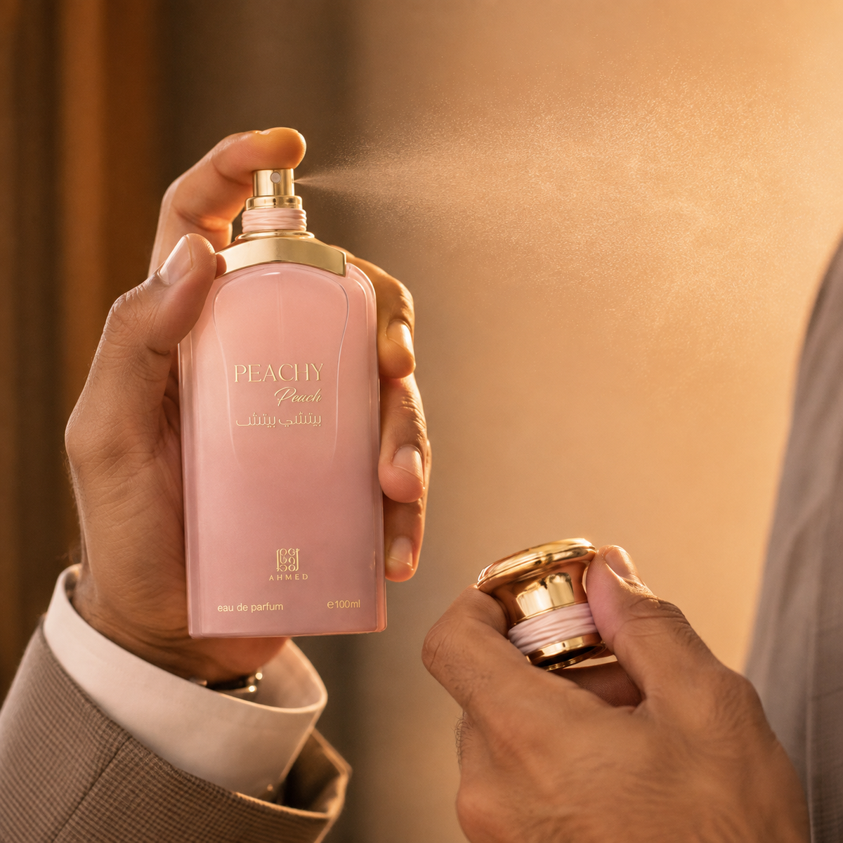 Ahmed Al Maghribi Peachy Peach Eau De Parfum for Unisex 3.4 Ounce