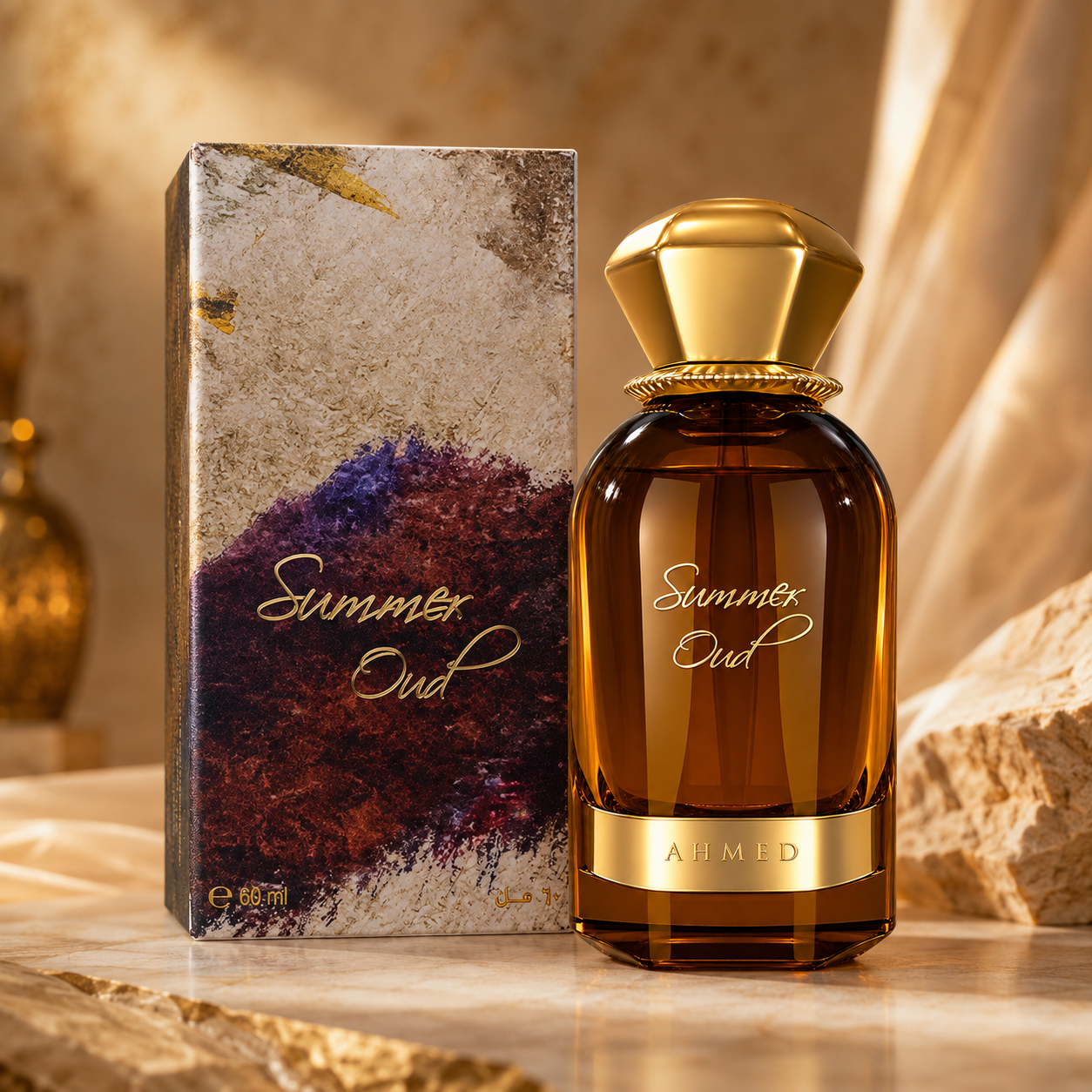 Ahmed Al Maghribi Summer Oud Extrait de Parfum Spray for Unisex 2.0 Ounce