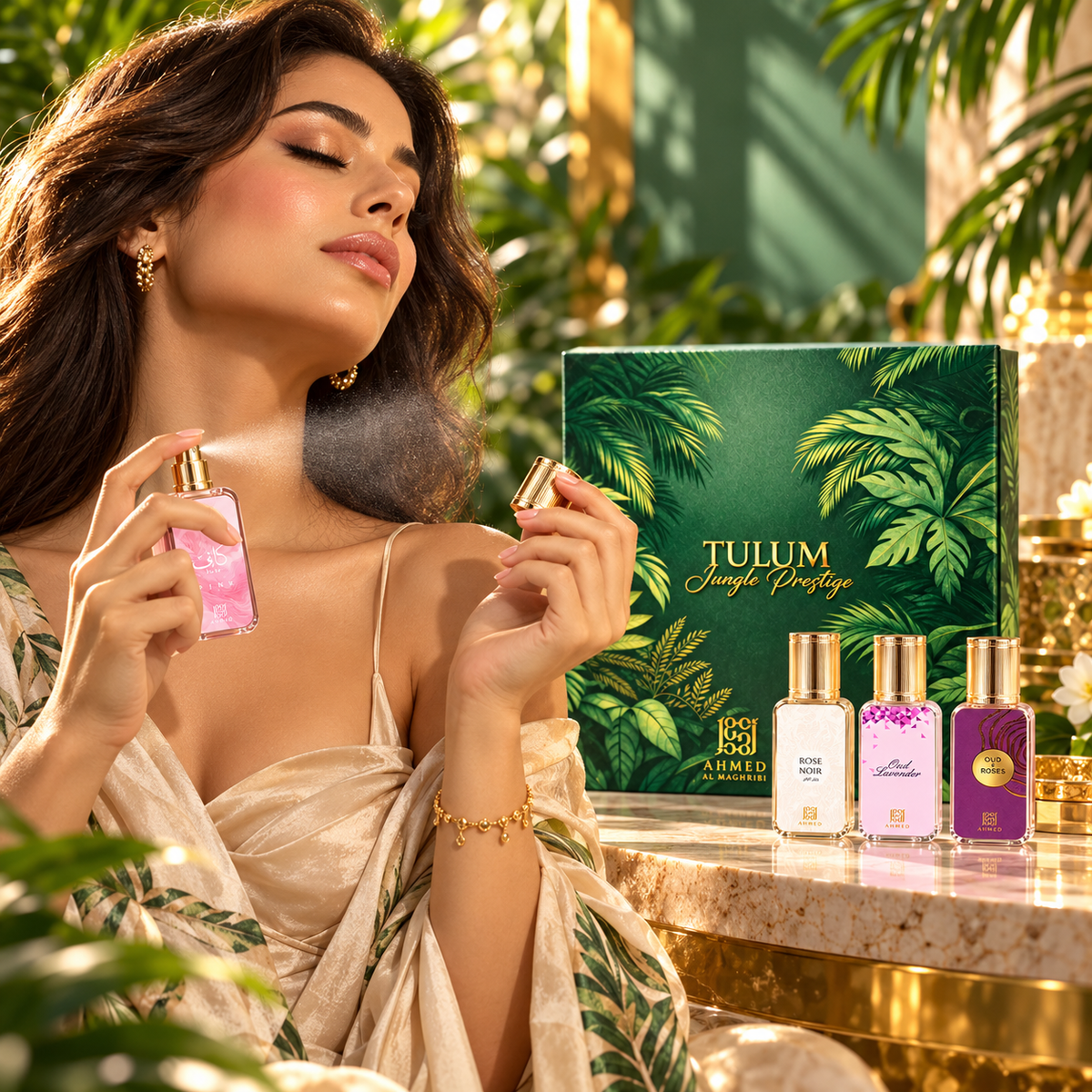 Ahmed Al Maghribi Tulum Jungle 4-Piece Gift Set for Unisex, image 4
