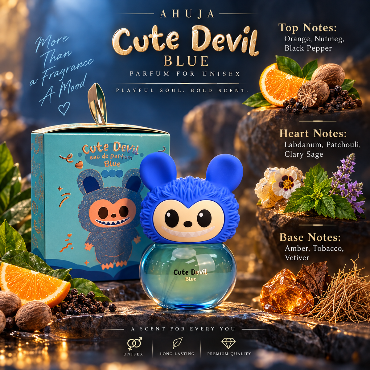 Ahuja Cute Devil Blue Eau de Parfum for Unisex
