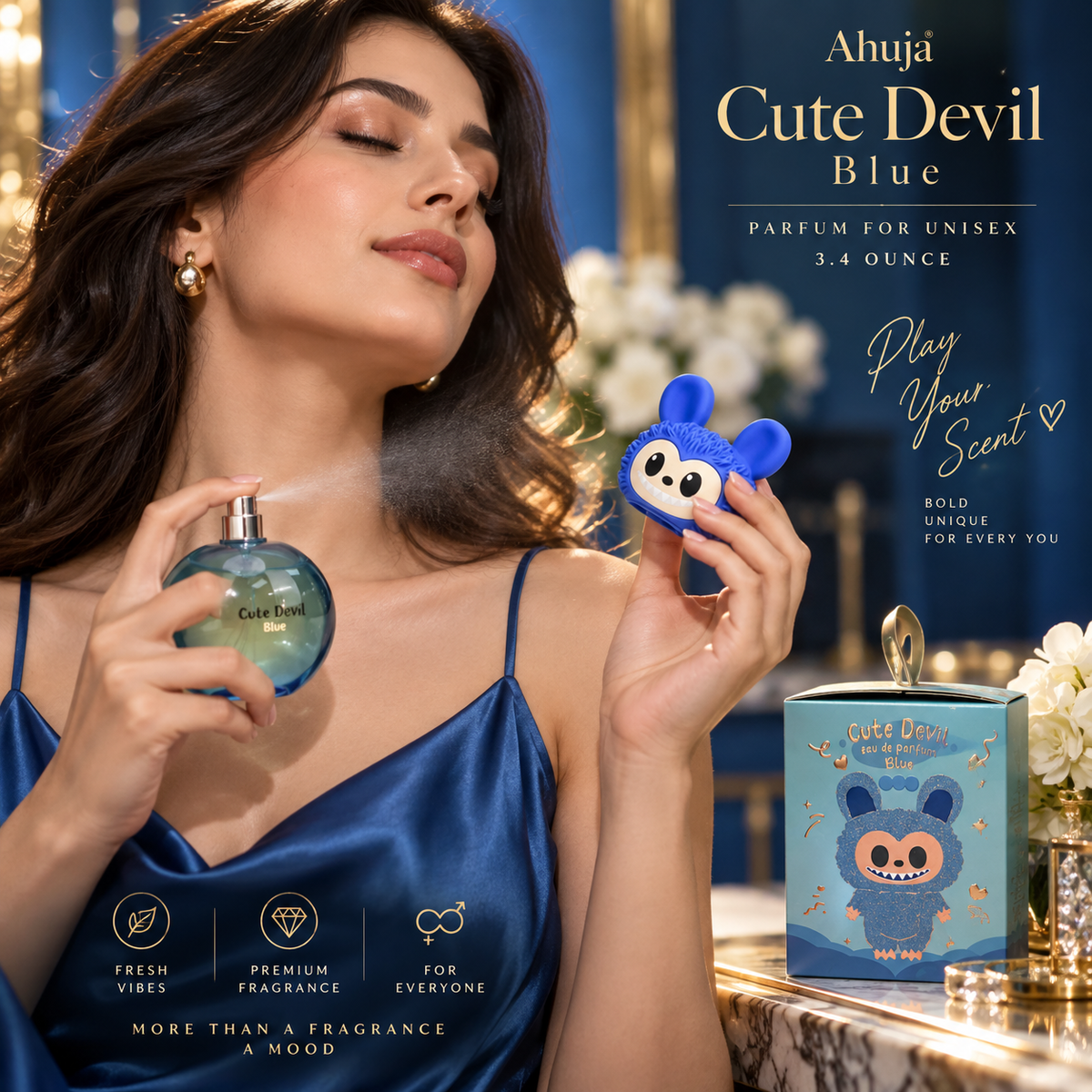 Ahuja Cute Devil Blue Eau de Parfum for Unisex