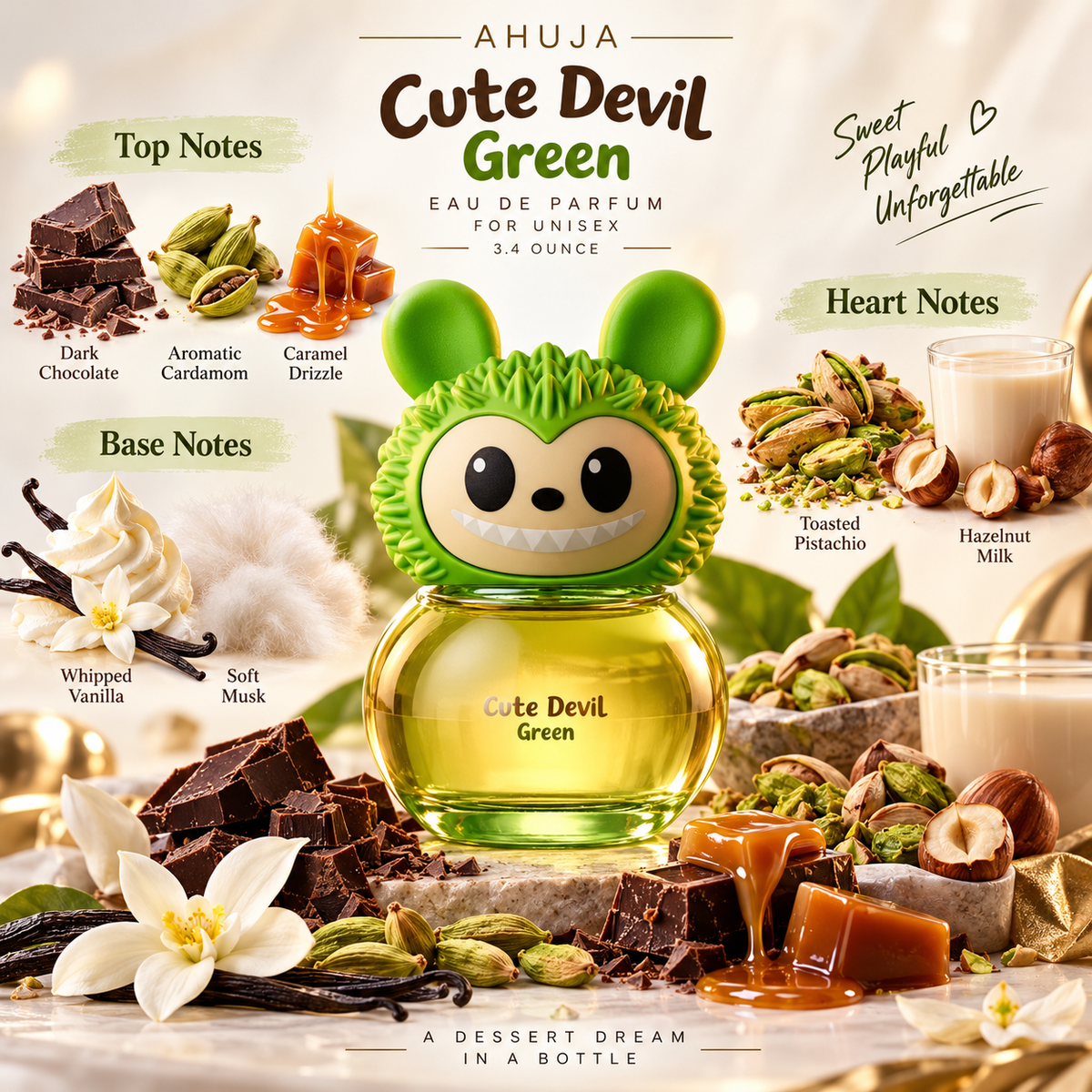 Ahuja Cute Devil Green Eau de Parfum for Unisex