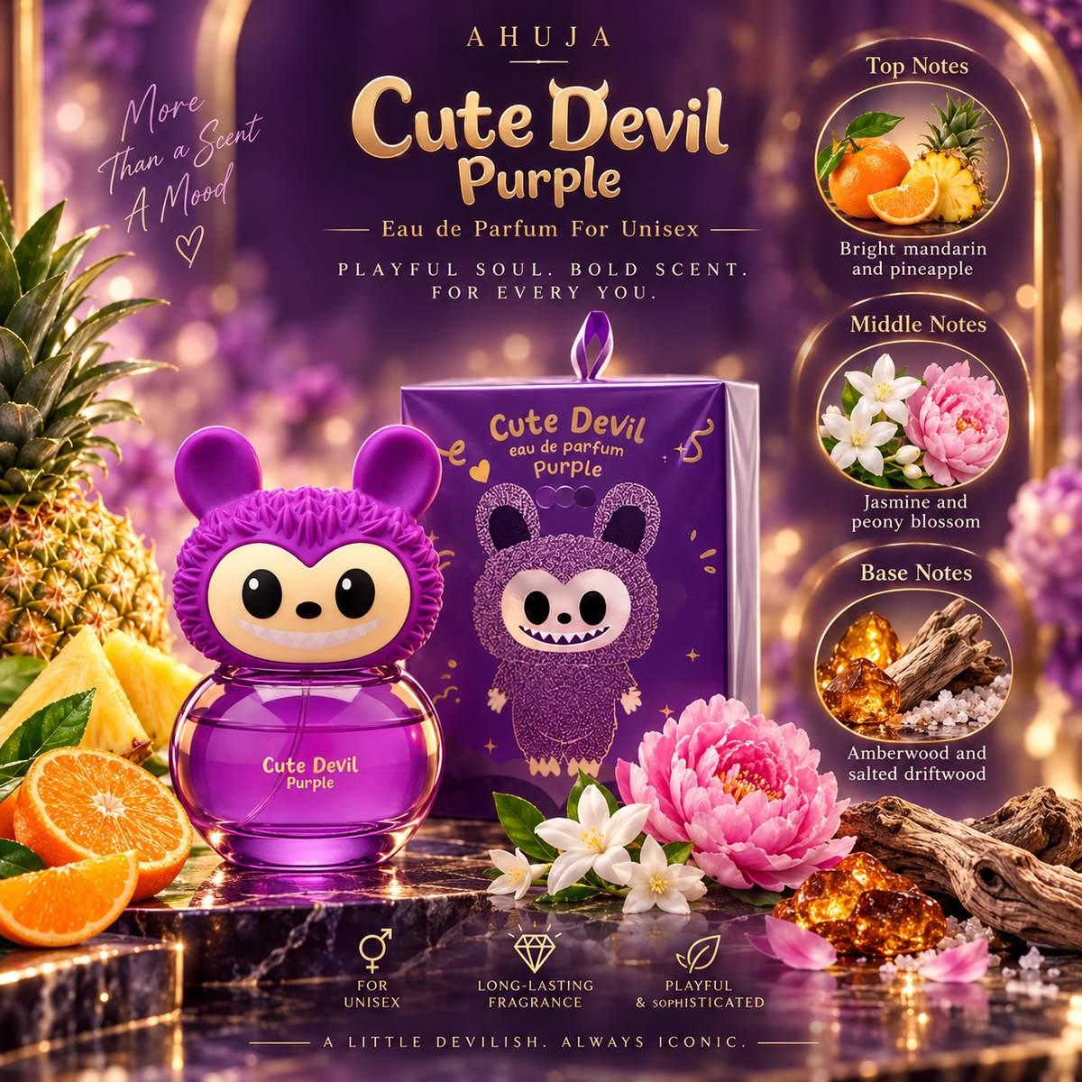 Ahuja Cute Devil Purple Eau de Parfum for Unisex